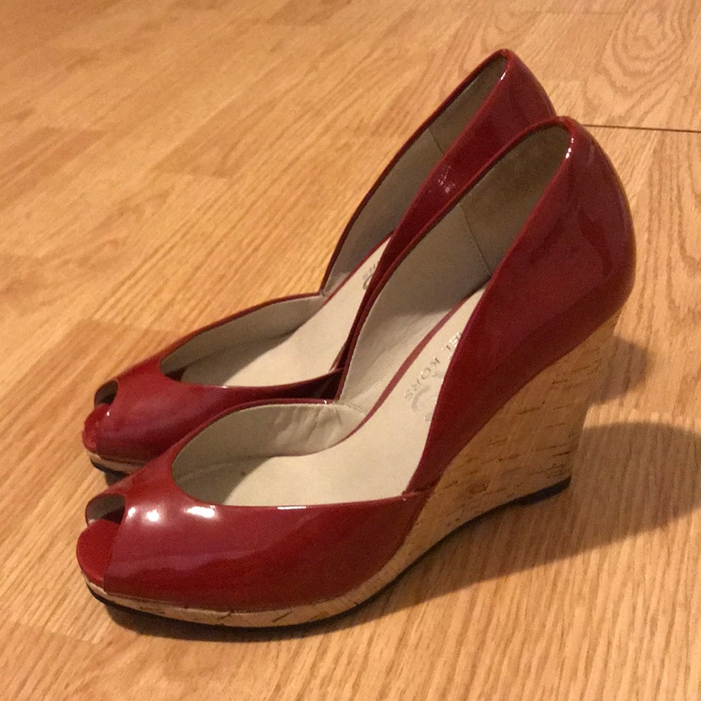 Red Patent Leather Michael Kors Espadrilles